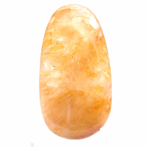 Quartzo amarelo de Madagáscar em pequeno seixo decorativo