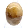 Seixo de quartzo amarelo de Madagáscar com contornos suaves - 1