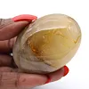 Seixo de quartzo amarelo de Madagáscar com contornos suaves - 2
