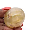 Seixo de quartzo amarelo de Madagáscar, pedra natural polida - 2