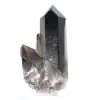 Cristal de quartzo mórion do Brasil em base acrílica, peça de coleção - 0