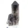 Grande cristal de quartzo mórion brasileiro montado em base acrílica - 2