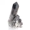 Grande cristal de quartzo mórion brasileiro montado em base acrílica - 4