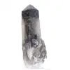 Grande cristal de quartzo mórion brasileiro montado em base acrílica - 6