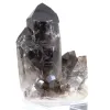 Quartzo mórion do Brasil, cristal natural apresentado em base acrílica - 2