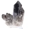 Quartzo mórion do Brasil, cristal natural apresentado em base acrílica - 5