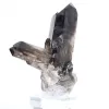 Prisma de quartzo mórion do Brasil, espécime em base acrílica - 0