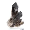 Cristal atarracado de quartzo mórion do Brasil, espécime mineral em base - 4