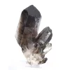 Cristal atarracado de quartzo mórion do Brasil, espécime mineral em base - 5