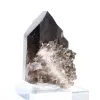 Quartzo mórion do Brasil, cristal negro natural montado em base - 2