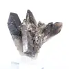 Quartzo mórion brasileiro, cristal decorativo apresentado em base - 0