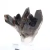 Quartzo mórion brasileiro, cristal decorativo apresentado em base - 4