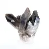 Quartzo mórion brasileiro, cristal decorativo apresentado em base - 5