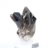 Quartzo mórion brasileiro, cristal decorativo apresentado em base - 6