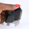 Pequeno cristal de quartzo mórion natural do Brasil em base acrílica - 1