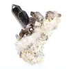 Quartzo mórion do Brasil, cristal escuro em base de acrílico - 0