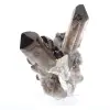 Cristal de quartzo mórion do Brasil, mineral negro montado em base - 6