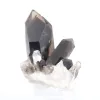 Espécime cristalino de quartzo mórion do Brasil, base acrílica incluída - 0