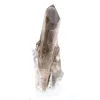 Cristal de quartzo mórion brasileiro de porte esguio, montado em base - 3