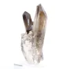 Cristal de quartzo mórion brasileiro de porte esguio, montado em base - 4
