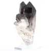 Mini cristal de quartzo mórion do Brasil, pedra negra em base - 3