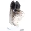 Mini cristal de quartzo mórion do Brasil, pedra negra em base - 4