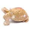 Figura de tartaruga em esteatite natural da Bolívia - 1
