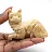 Gato esculpido em esteatite da Bolívia