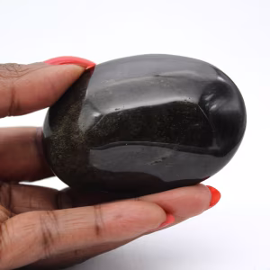Seixo de obsidiana dourada do México para coleção mineral