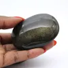 Seixo mexicano de obsidiana dourada, pedra polida de 75 g - 0