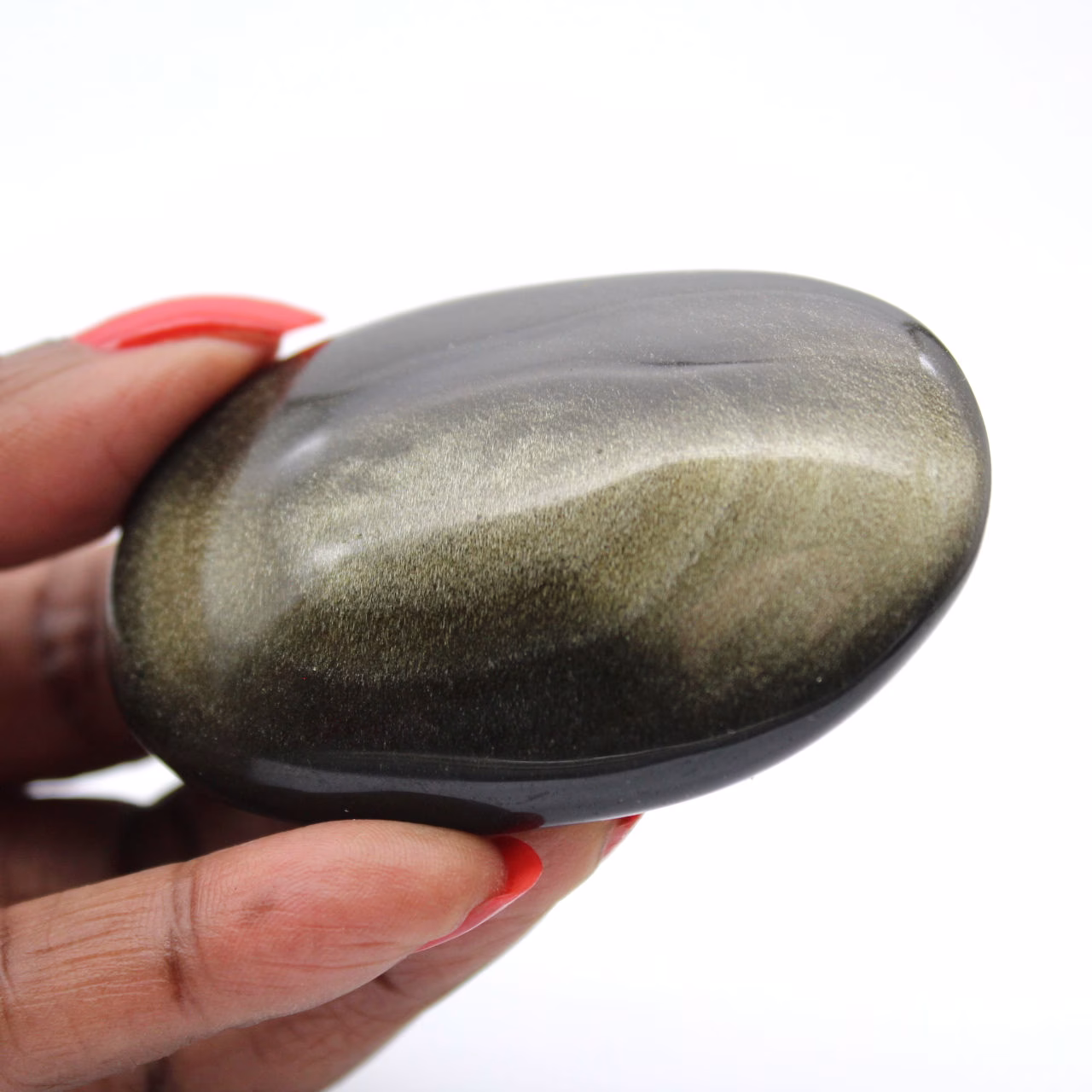 Obsidiana dourada do México em pequeno seixo polido de 70 g