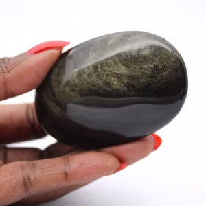 Seixo de obsidiana dourada mexicana, pedra natural de 75 g