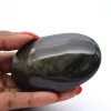 Grande seixo de obsidiana dourada do México, pedra de 115 g - 0