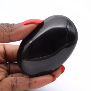 Seixo de obsidiana dourada do México, pedra polida de 75 g