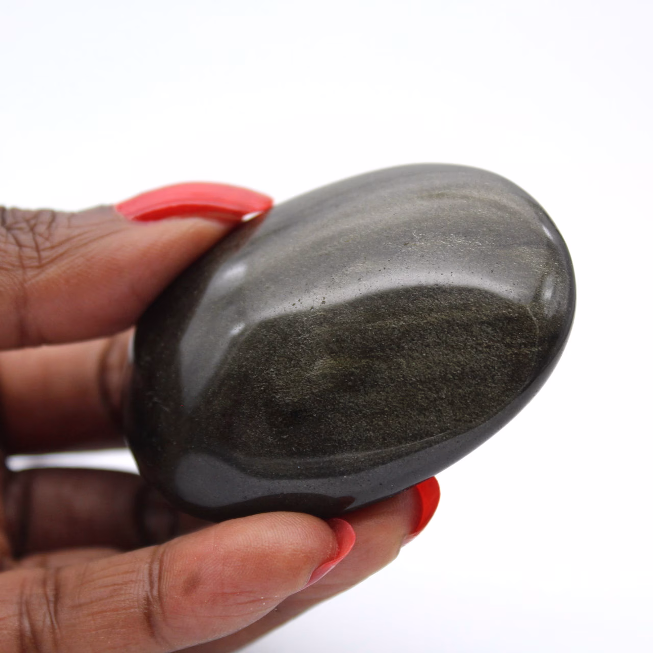 Pequeno seixo de obsidiana dourada do México, 55 g