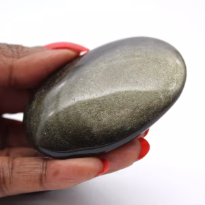 Seixo de obsidiana dourada do México, formato compacto de 75 g