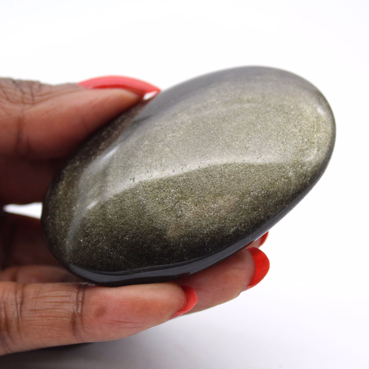 Seixo de obsidiana dourada do México, formato compacto de 75 g