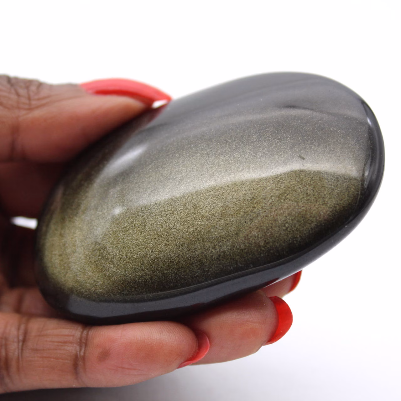 Seixo de obsidiana dourada do México, pedra de 100 g