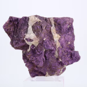 Purpurite natural de Portugal montada em suporte