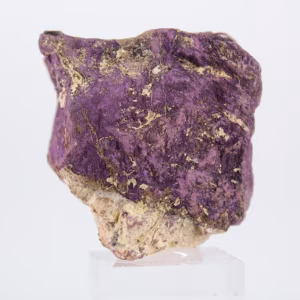 Purpurite de Portugal bruta sobre suporte – Espécime natural