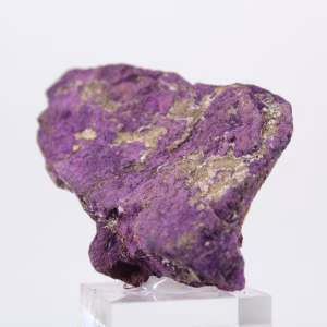 Purpurite natural portuguesa sobre suporte – Mineral bruto